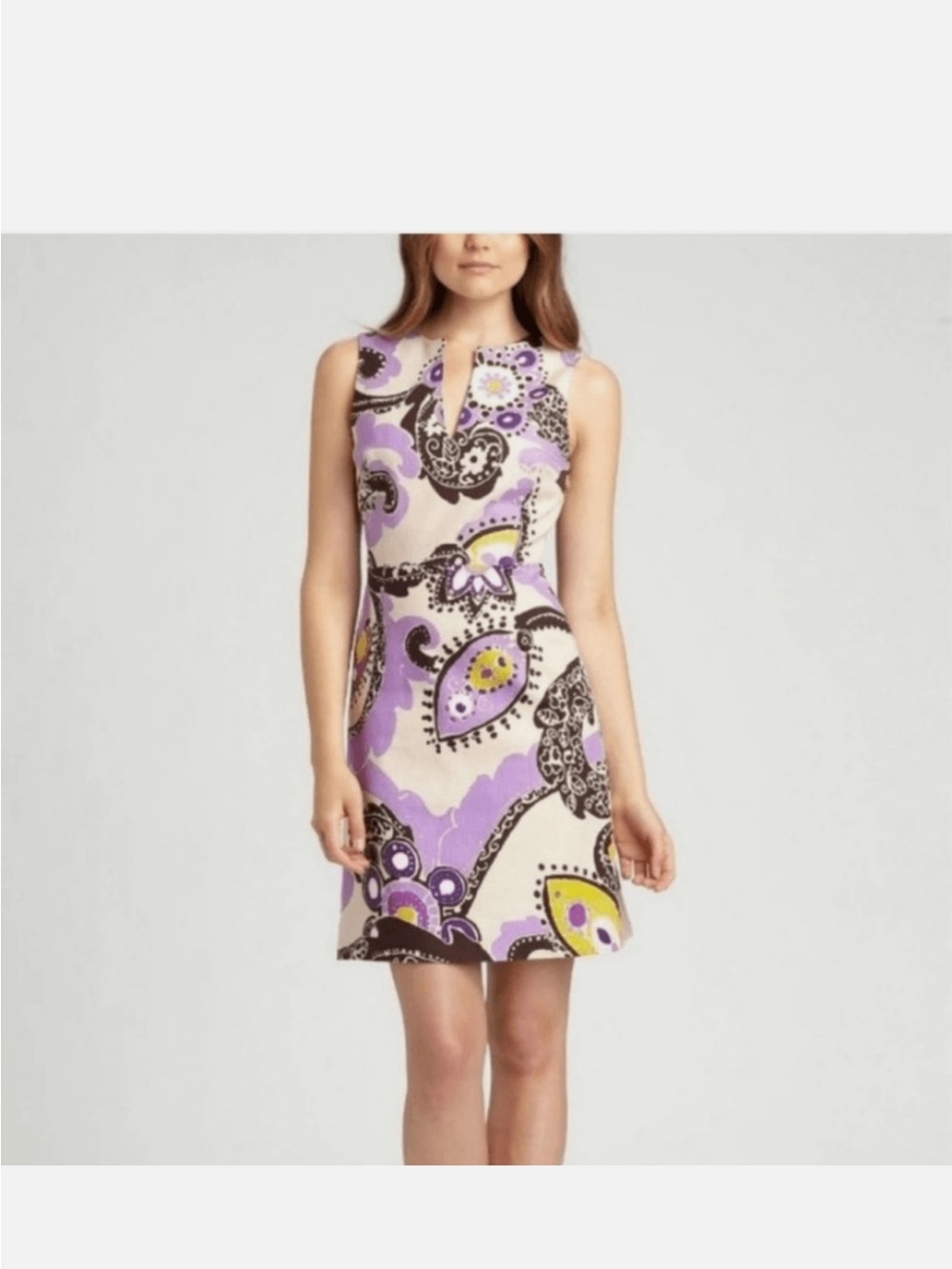 Kate Spade Keiran Dress Hydrangea Moroccan Paisley Cotton Sheath Size 4 - Picture 11 of 11